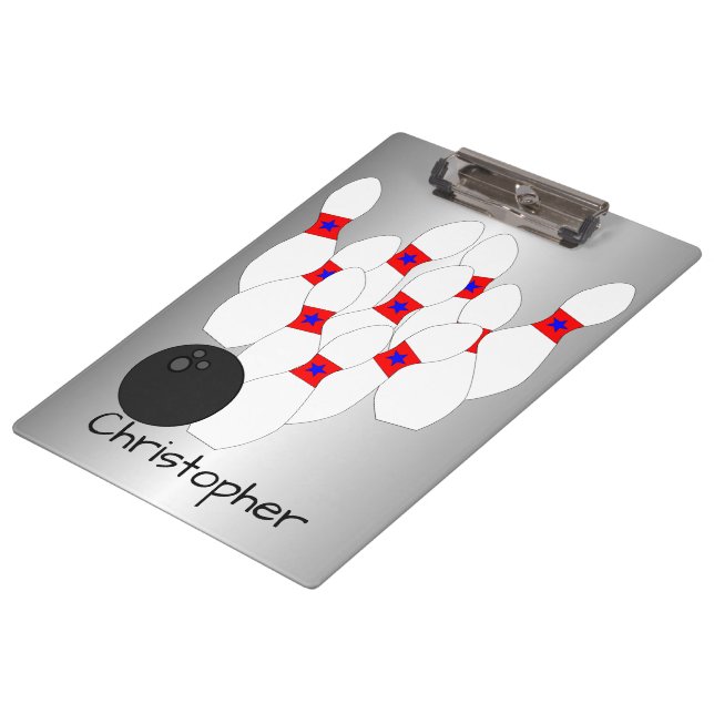 Bowling Design Clipboard (Angled)