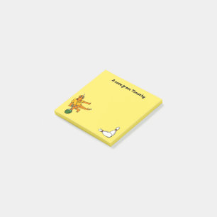 Bowling Dinosaur Cartoon Personalized Bowlers Post-it Notes