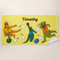 Bowling Dinosaurs Cartoons Personalized Bowlers