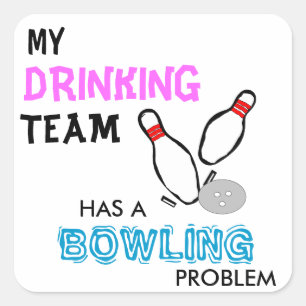 Bowling Drinking Team sticker