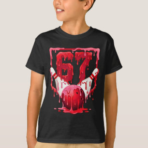 Bowling Drip Number 67 Player Or 67th Birthday Des T-Shirt