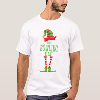 BOWLING Elf Christmas Novelty Family Christmas Paj T-Shirt