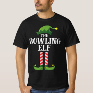Bowling Elf Matching Family Group Christmas Party  T-Shirt