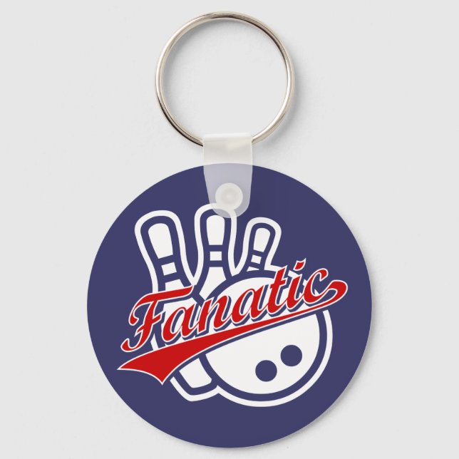 Bowling Fanatic Keychain (Front)