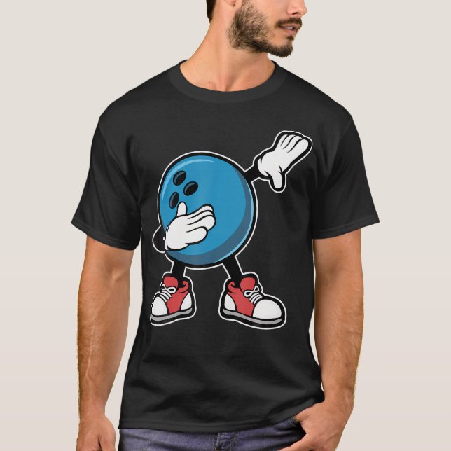 Bowling For Boys Dabbing Bowling T-Shirt (Front)