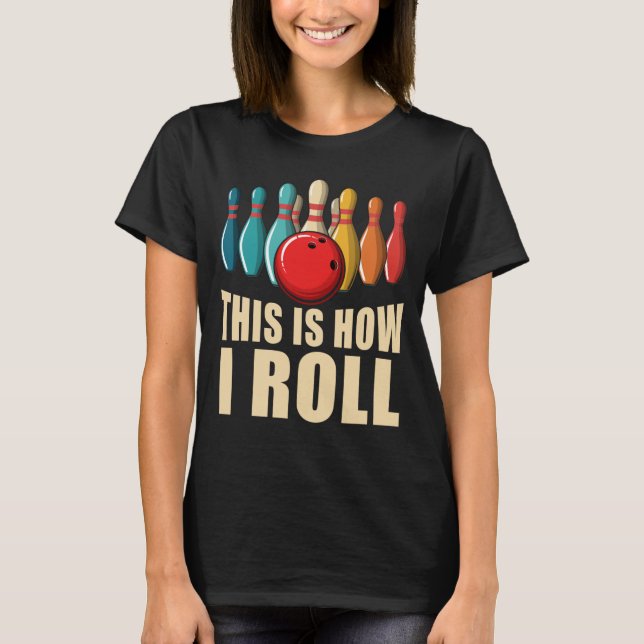 Bowling Fun Strike Lover Retro T-Shirt (Front)