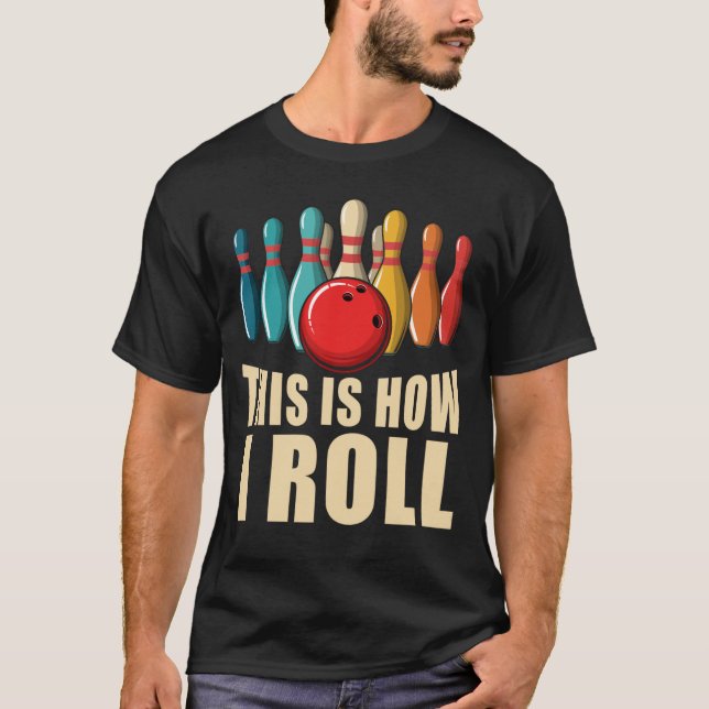 Bowling Fun Strike Lover Retro T-Shirt (Front)