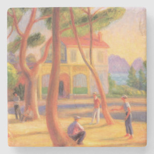 Bowling Game at La Ciotat in the South of France Stone Coaster