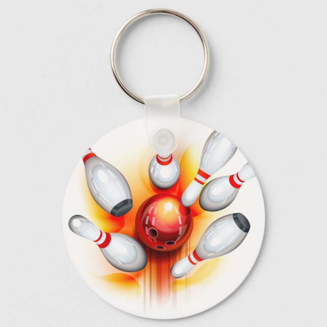 Bowling game (top view) keychain (Front)