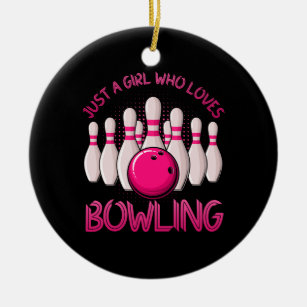 Bowling Gift For Girls Women Bowling Game Bowlers Ceramic Ornament