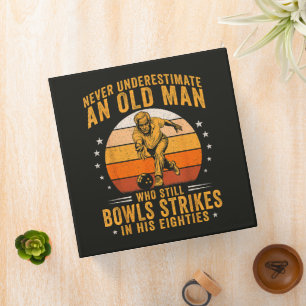 Bowling Grandpa 80th Birthday Binder