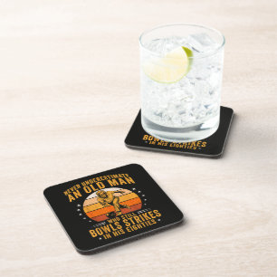 Bowling Grandpa 80th Birthday Coaster
