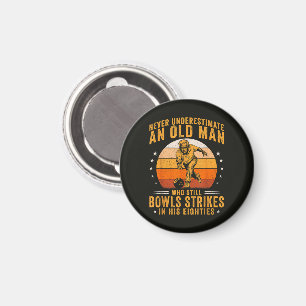 Bowling Grandpa 80th Birthday Magnet