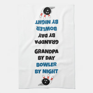 Bowling Grandpa Kitchen Towel