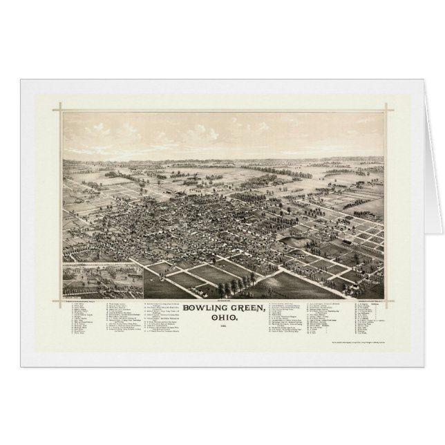 Bowling Green, OH Panoramic Map - 1888 (Front Horizontal)