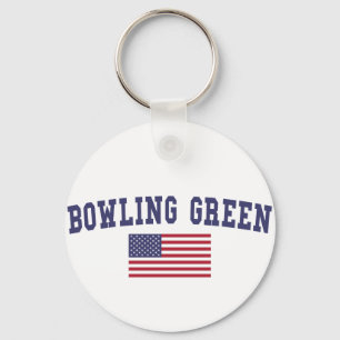 Bowling Green US Flag Keychain