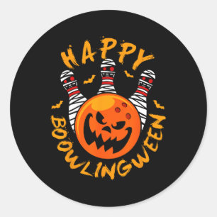 Bowling Halloween Jack-o-lantern Bowling Ll Mummy Classic Round Sticker