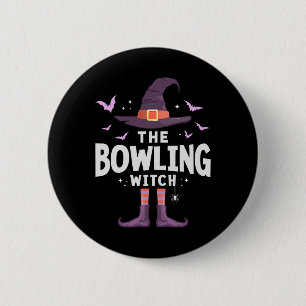 Bowling Halloween Witch Matching Costume 2 Inch Round Button
