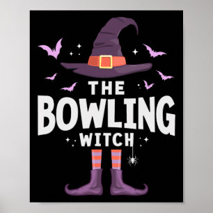 Bowling Halloween Witch Matching Costume  Poster