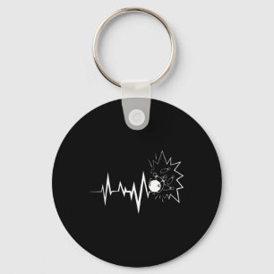 Bowling Heartbeat For Bowling Lovers And Players Keychain