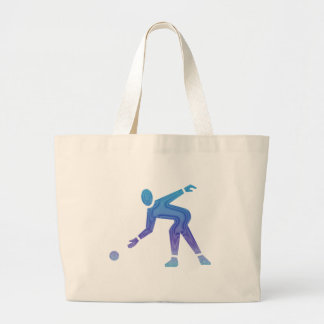 Bowling in Blue Large Tote Bag