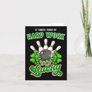 Bowling Inspirational Quote St Patricks Day Card