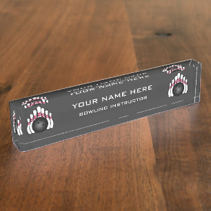 Bowling  Instructor Nameplate
