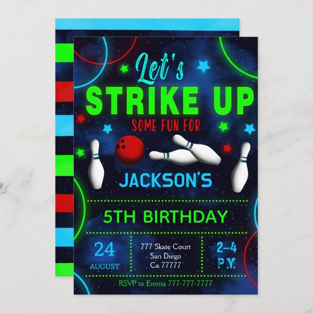 Bowling Invitation (Front/Back)