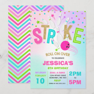 Bowling Invitation Bowling Anniversaire Frappe