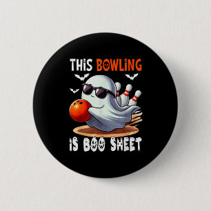 Bowling Is Boo Sheet Halloween Costume Player Team 2 Inch Round Button