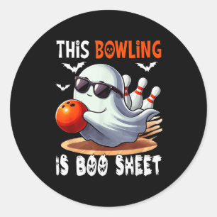Bowling Is Boo Sheet Halloween Costume Player Team Classic Round Sticker