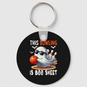 Bowling Is Boo Sheet Halloween Costume Player Team Keychain