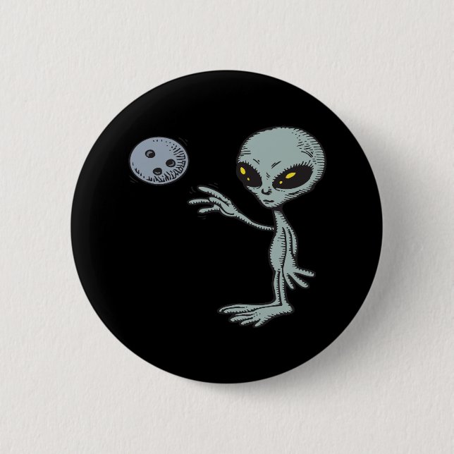 Bowling Is Out Of This World 2 Inch Round Button (Front)