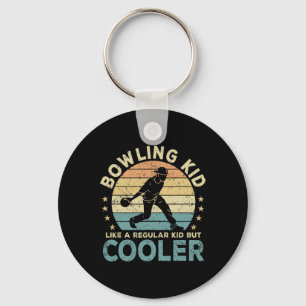 Bowling Kid Bowling Player Funny Keychain