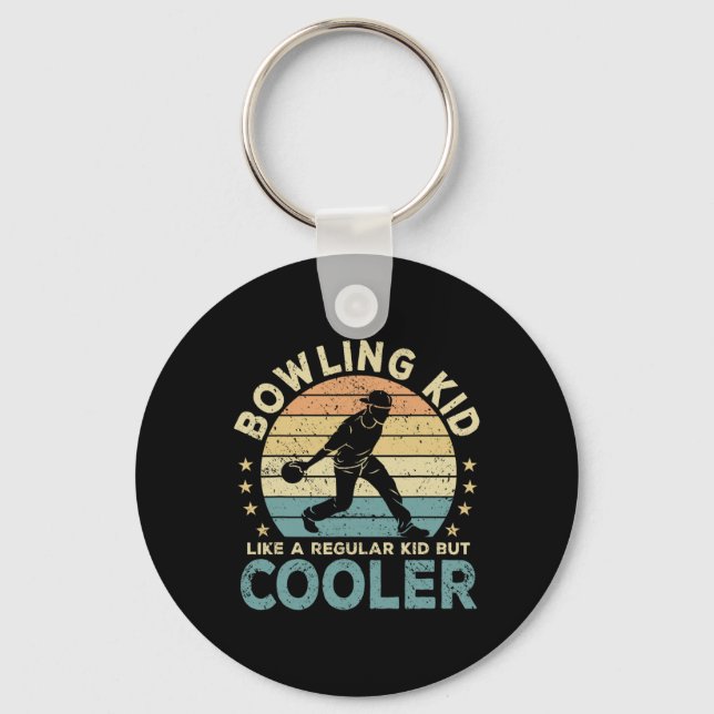 Bowling Kid Bowling Player Funny  Keychain (Front)