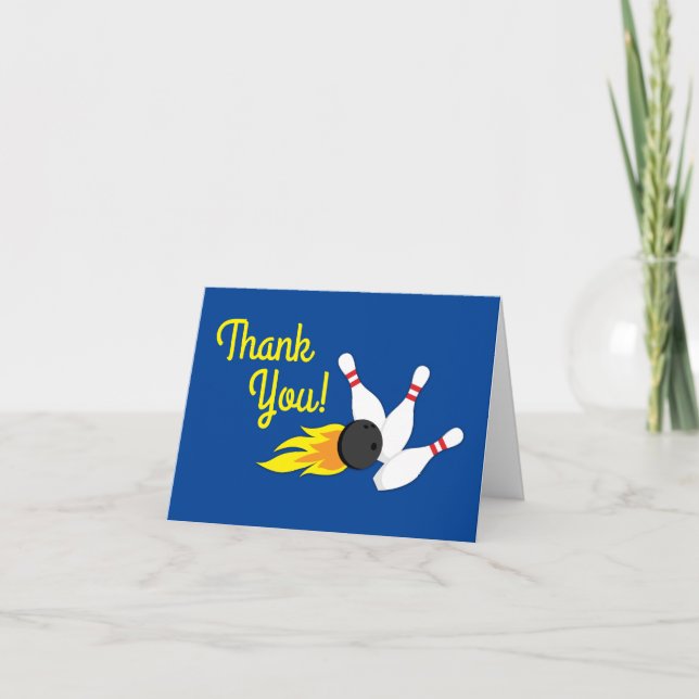 Bowling Kids Birthday Party Cute Sports  Card (Front)