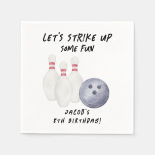 Bowling Kids Birthday Party Napkin