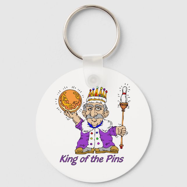 Bowling: King Of The Pins Keychain (Front)