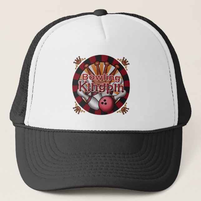 Bowling Kingpin Trucker Hat (Front)