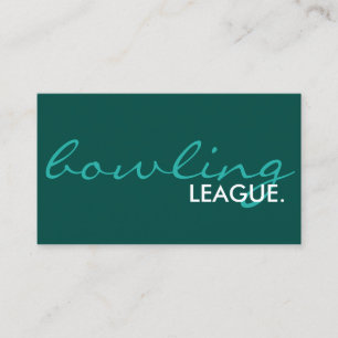 bowling league. (colour customizable) business car card