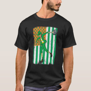Bowling Leprechaun Usa Irish American Flag St Patr T-Shirt