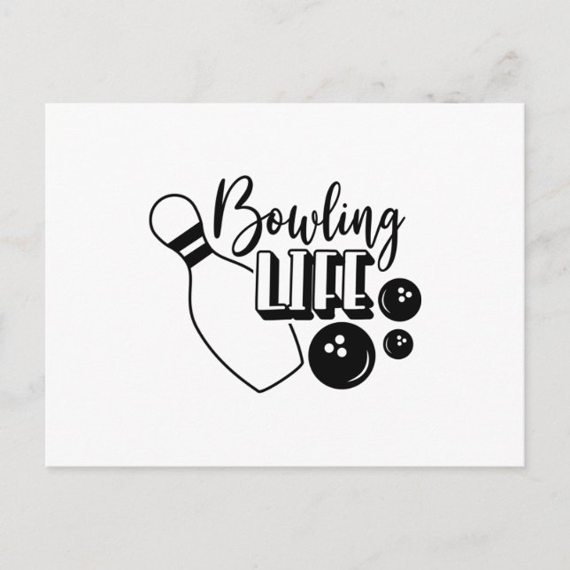 Bowling Life Shirt Print Postcard (Front)