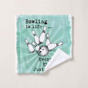 Bowling Lover Gift, Funny Bowling Player Gift Wash Cloth