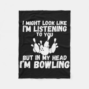 Bowling Lover Men Women Kids Teen Boys Girls Funny Fleece Blanket