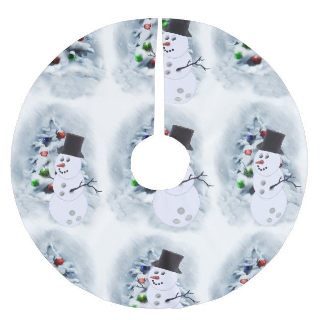 Bowling Lovers Christmas Brushed Polyester Tree Skirt (Front)