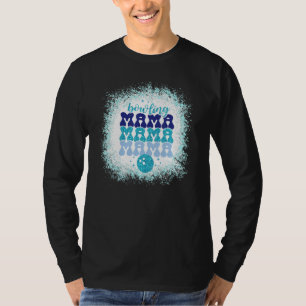 Bowling Mama Retro Mothers Day Bowling Mom Game Da T-Shirt