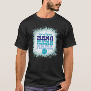 Bowling Mama Retro Mothers Day Bowling Mom Game Da T-Shirt