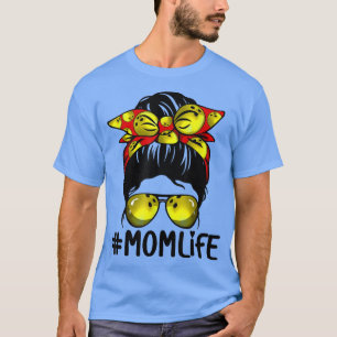 Bowling Messy Bun Proud Mom Baseball Scarf Sunshad T-Shirt