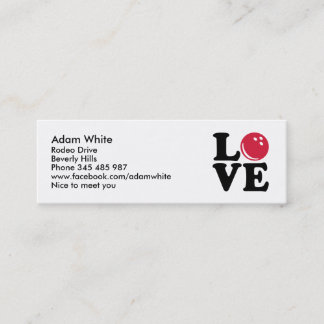 Bowling Mini Business Card