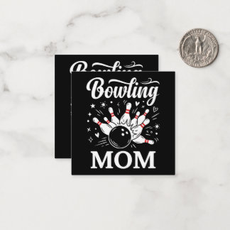 Bowling Mom Heart Pins Funny League Mothers Day Card